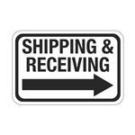 Shipping and Receiving Arrow Right Sign 12 x 18